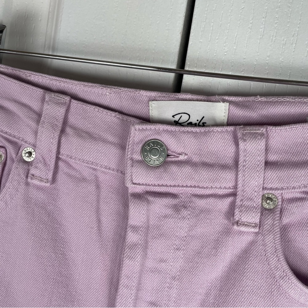Rails Denim The Getty High Rise Wide Leg Jeans Women’s 26 Lilac Luxury Designer - Picture 4 of 16